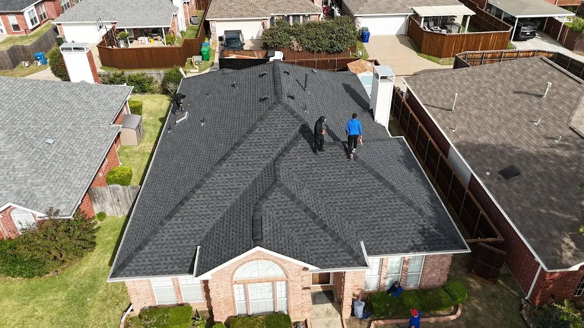 Slate & Tile Roof Repair work in progress on a Horizon City property